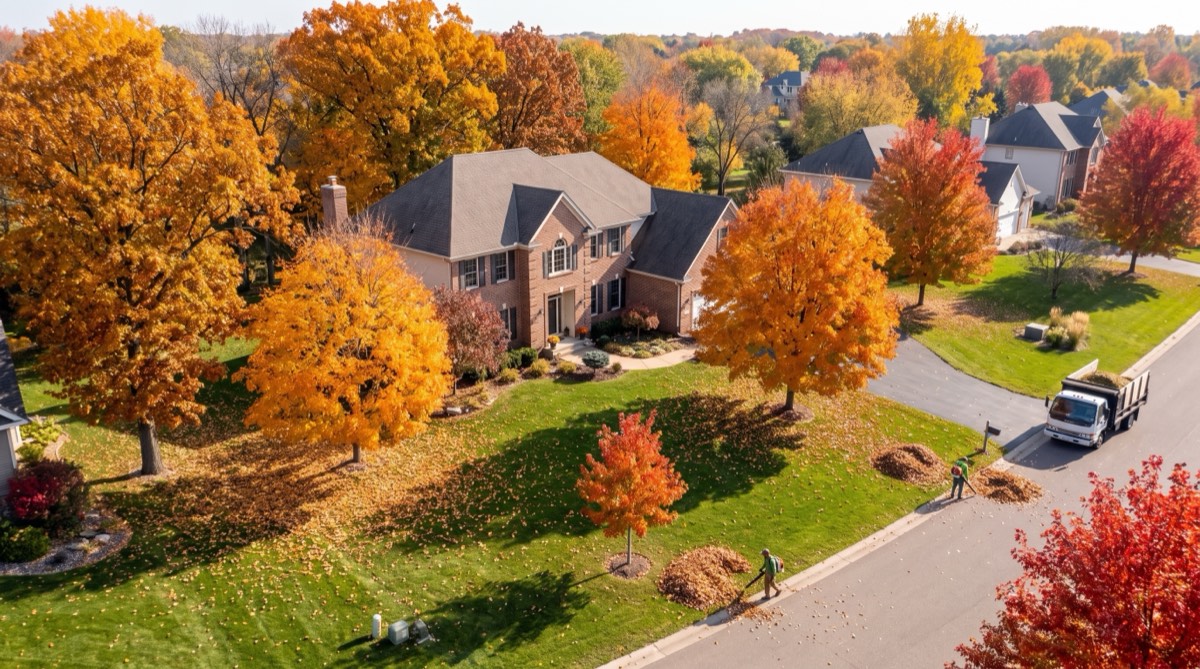 Residential landscaping and design — fall cleanup, Bloomington